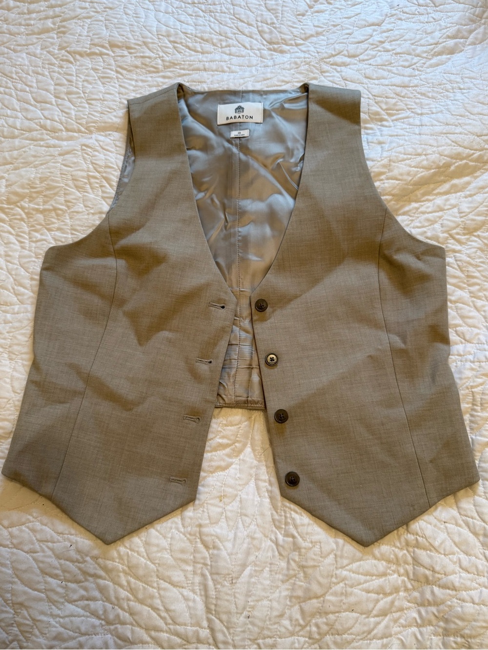 Aritzia (Babaton) Taupe Gray Waistcoat Vest